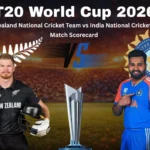 न्यू झीलंड राष्ट्रीय क्रिकेट संघ वि भारत राष्ट्रीय क्रिकेट संघ सामन्याचे स्कोअरकार्ड